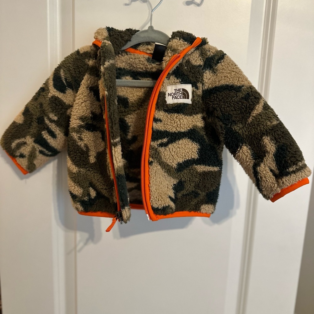 The North Face Kids Camo Fleece Jacket - Green and Tan
